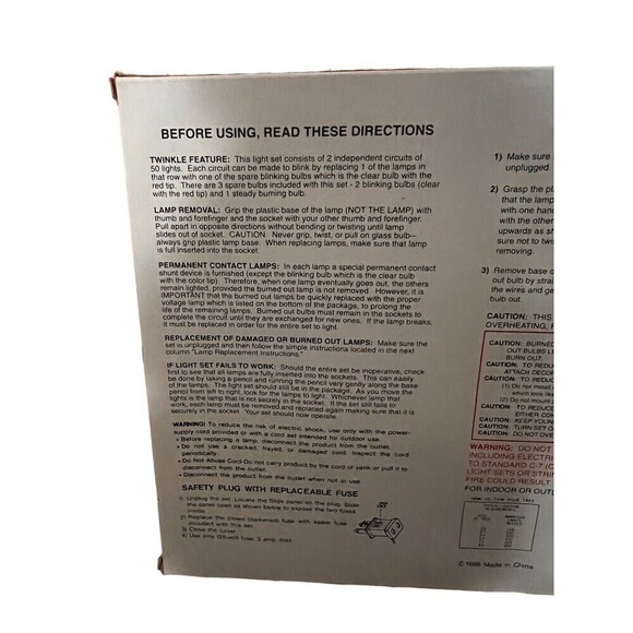 5 Boxes Of 1996 The Christmas Collection 100 Super Bright Lights Indoor 48ft NIB - Picture 5 of 7